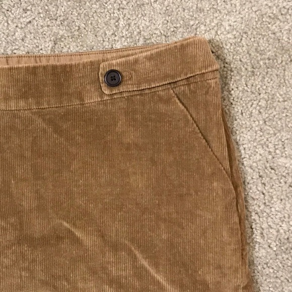 NWOT Banana Republic caramel Corduroy mini skirt - 6 - Picture 2 of 8